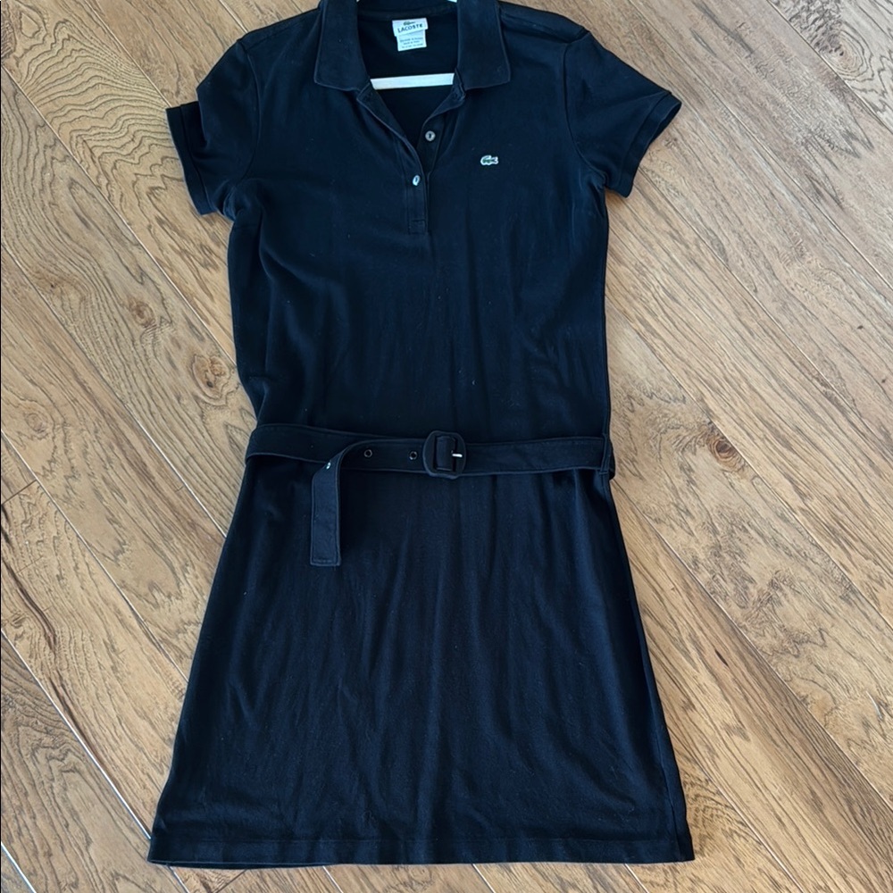 Lacoste Women's Black Belted Polo Dress